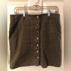 Loft Olive Green Skirt
